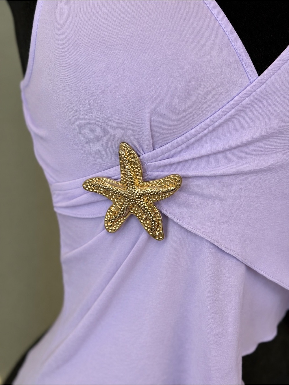 Edikted Y2K Coquette Coastal Starfish Halter Top | Mermaid Muse - Picture 3 of 5